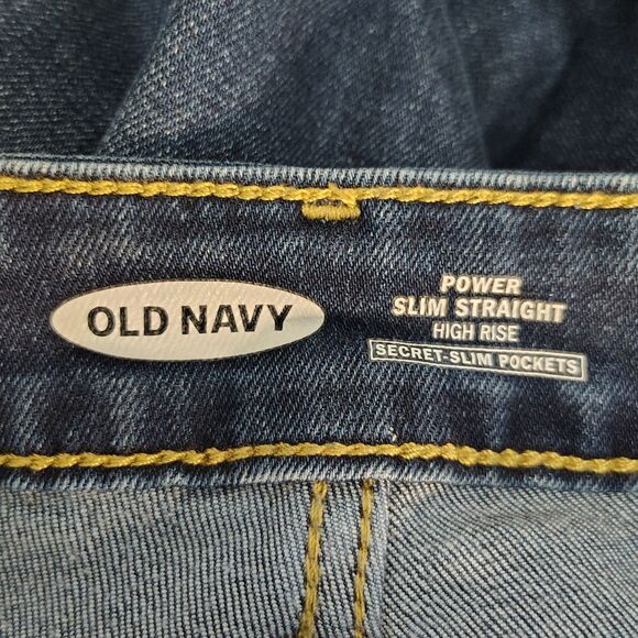 Old Navy Power Slim Straight Crop High Rise Sz 8 Tall Women's Stretch Jeans - Picture 3 of 4